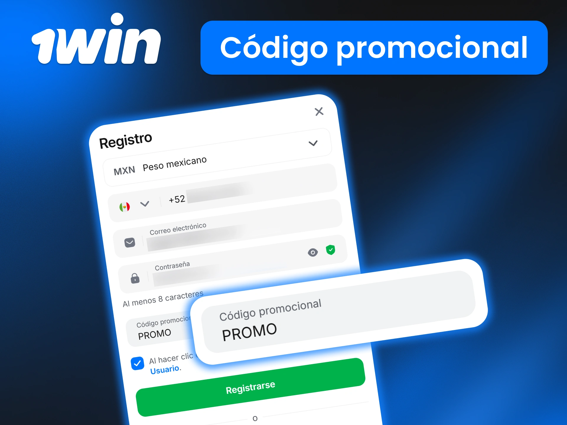 Activa el código de 1win durante el registro y disfruta de promociones exclusivas para nuevos usuarios.