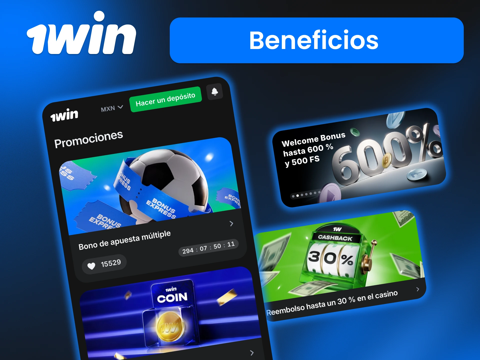 Disfruta las promociones para nuevos jugadores en 1win y obtén recompensas adicionales al comenzar tu experiencia.