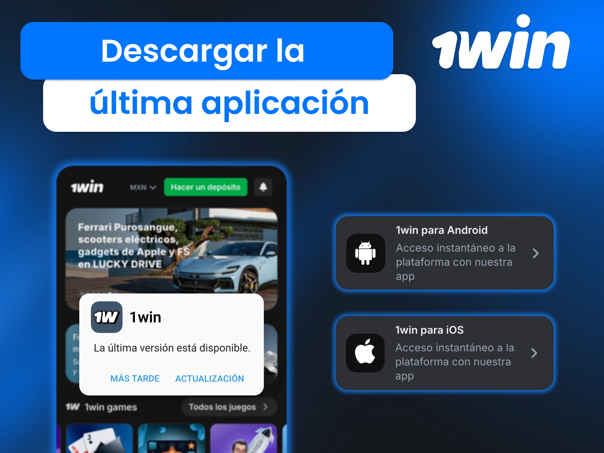 Mantente al día con la app de 1win y aprovecha cada actualización con nuevas funciones y mejor rendimiento.