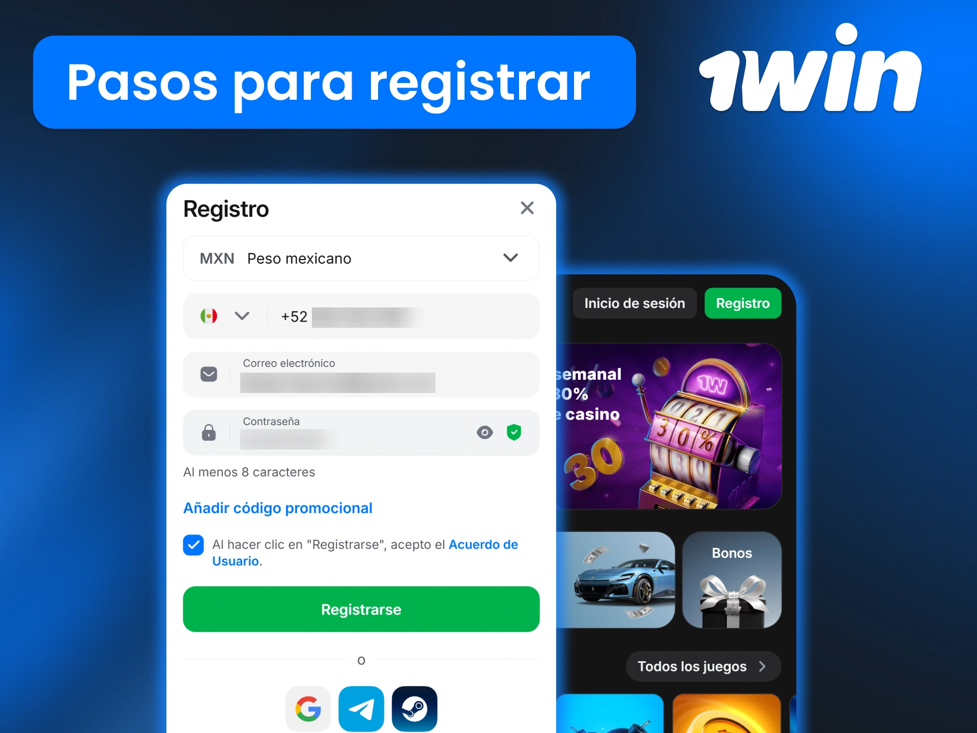 Crea tu perfil en la app de 1win y obtén acceso inmediato a apuestas deportivas, casino y promociones.
