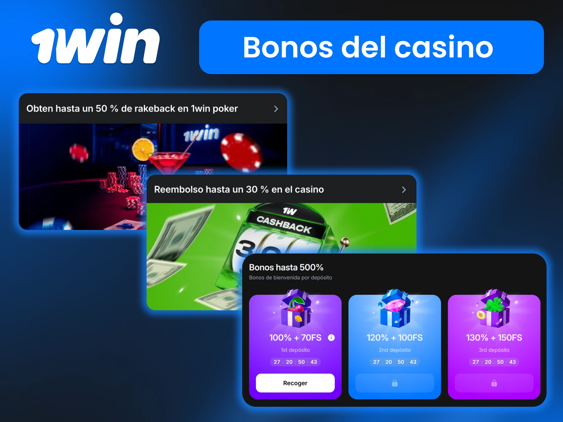 Aprovecha las promociones de 1win y juega con más recursos gracias a bonos y reembolsos disponibles.