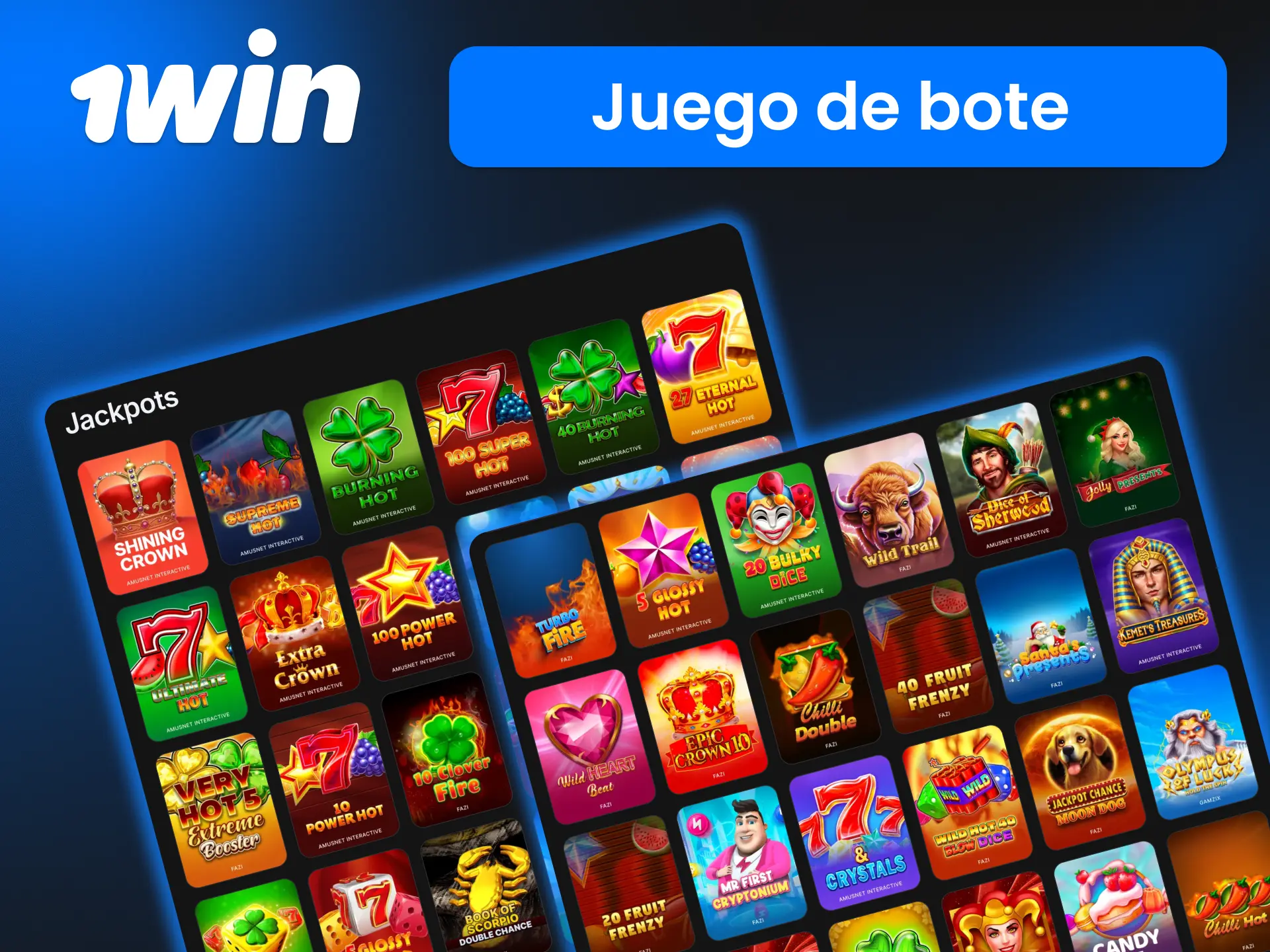 Juega en la categoría jackpot de 1win y encuentra títulos con bonificaciones y premios acumulados.