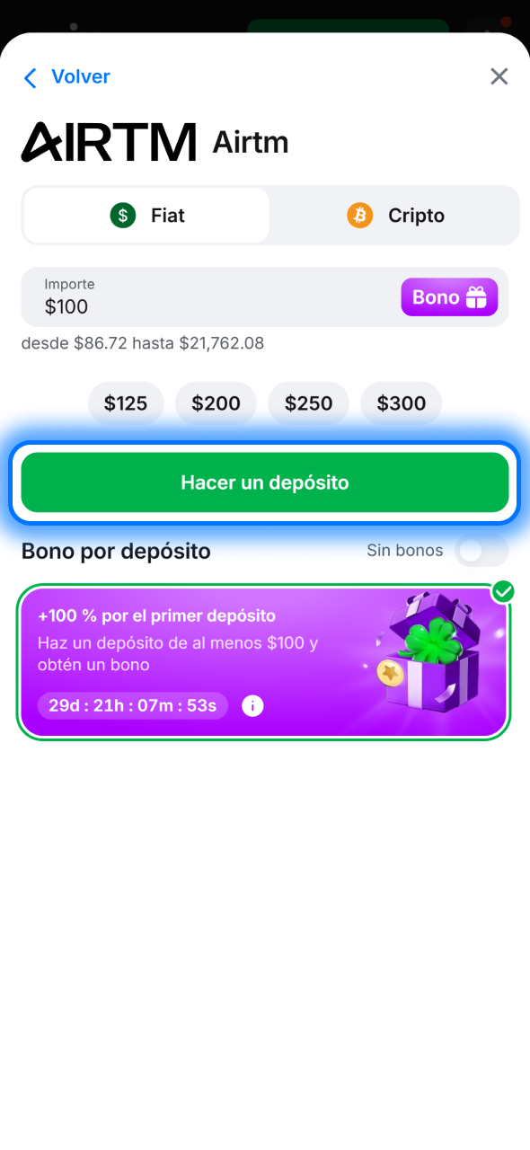 Haz tu primer depósito en 1win y activa un generoso bono de bienvenida para empezar a jugar con más ventajas.