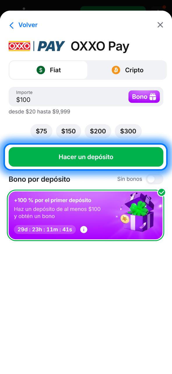 Confirma la operación en 1win desde el proveedor de pago y finaliza tu depósito fácilmente.