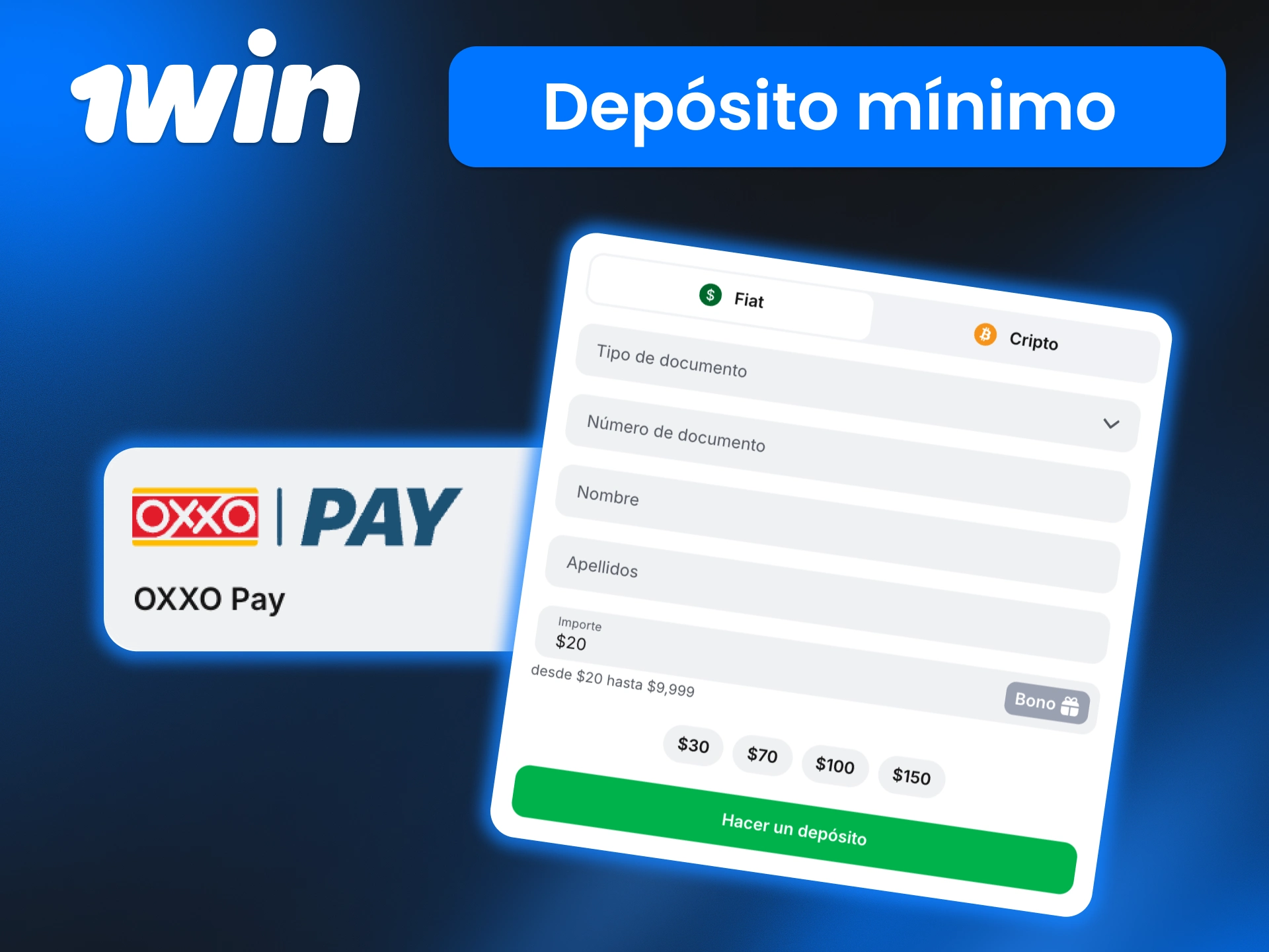 Realiza tu depósito en 1win y comienza a apostar con un sistema sencillo y métodos de pago variados.