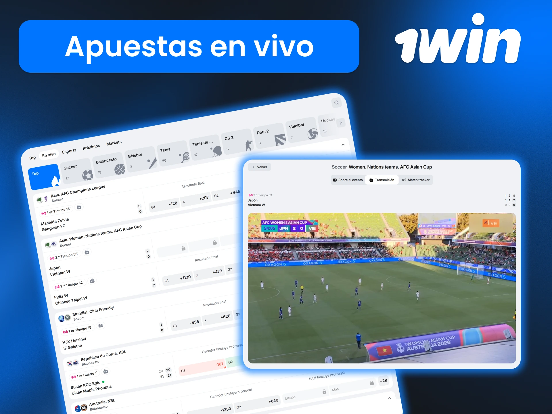 Apuesta en vivo en 1win y sigue partidos en tiempo real para aprovechar cuotas dinámicas y mercados múltiples.