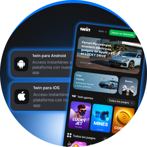 Accede a 1win desde tu móvil usando la app nativa para Android o la versión PWA para iOS y disfruta de todas las prestaciones de nuestra plataforma.