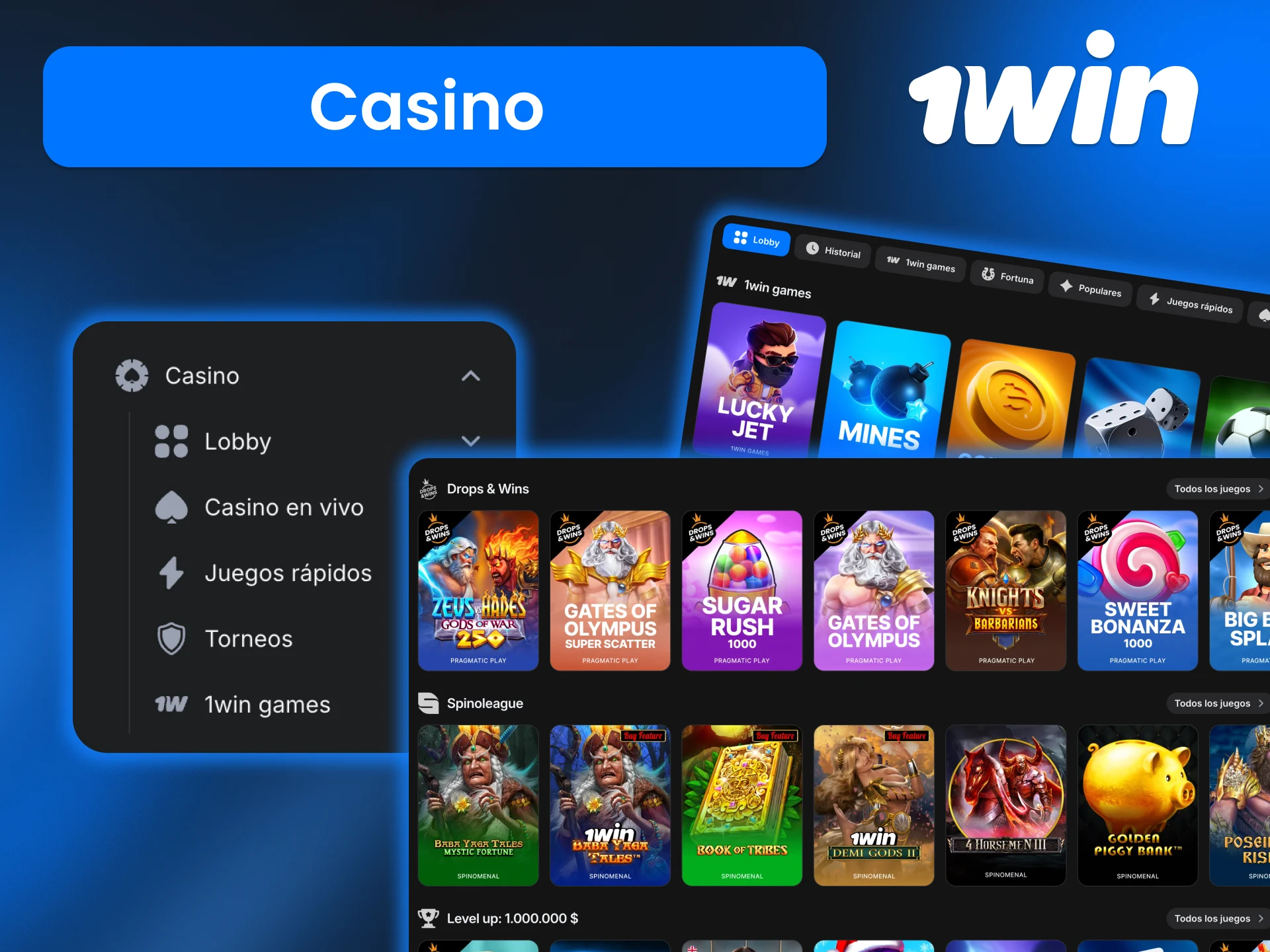 Accede al casino 1win y descubre juegos exclusivos, nuevos lanzamientos y categorías populares en una sola plataforma.