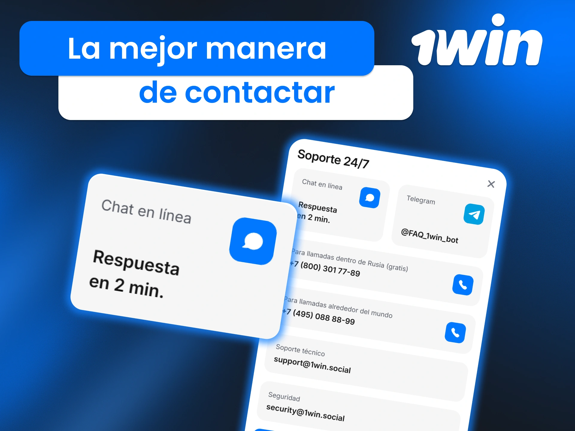 Contacta con el soporte de 1win y obtén ayuda inmediata en el chat en vivo para resolver problemas con depósitos, retiros o tu cuenta sin perder tiempo.